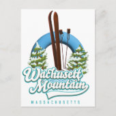 Otis Ridge Massachusetts Ski Logo Postkarte (Vorderseite)