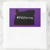 Otis Strong Heart Black Rechteckiger Aufkleber (Tasche)