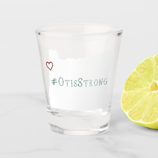 Otis Strong Rope Heart White Schnapsglas (Vorderseite)