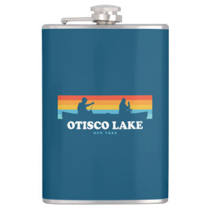 Otisco Lake New York Canoe Flachmann