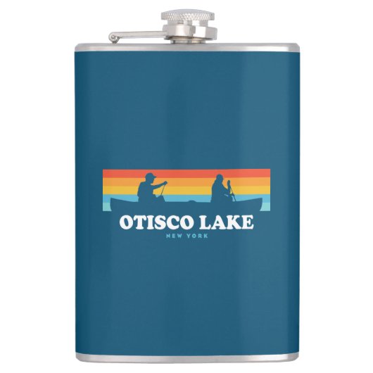 Otisco Lake New York Canoe Flachmann (Vorderseite)