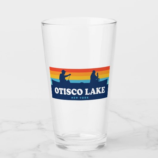 Otisco Lake New York Canoe Glas (Vorderseite)