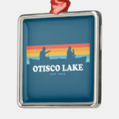 Otisco Lake New York Canoe Ornament Aus Metall (Links)
