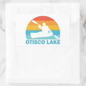 Otisco Lake New York Kayak Rechteckiger Aufkleber (Tasche)