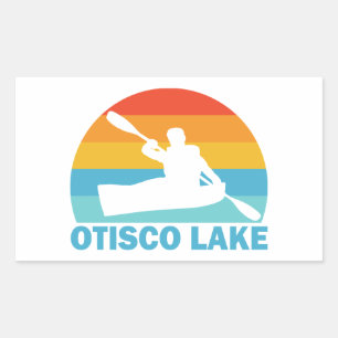 Otisco Lake New York Kayak Rechteckiger Aufkleber