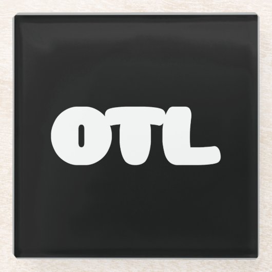 OTL Emoticon ~ Koreanischer Slang Glasuntersetzer (Vorderseite)