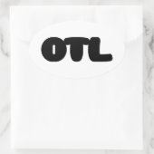 OTL Emoticon ~ Koreanischer Slang Ovaler Aufkleber (Tasche)