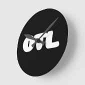 OTL Emoticon ~ Koreanischer Slang Runde Wanduhr (Winkel)