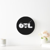 OTL Emoticon ~ Koreanischer Slang Runde Wanduhr (Zuhause)