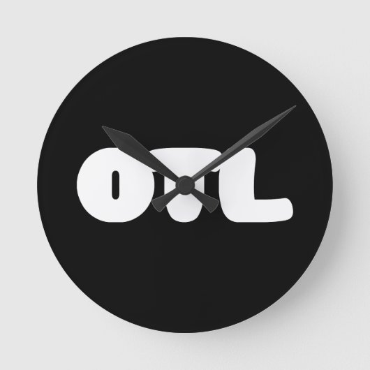 OTL Emoticon ~ Koreanischer Slang Runde Wanduhr (Vorderseite)