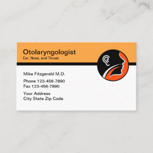 Otolaryngologe Ohrnasen-Throat Doktor Moderne Visitenkarte