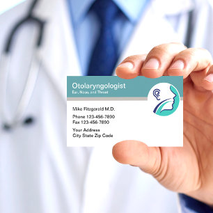 Otolaryngologe Ohrnasen-Throat Doktor Moderne Visitenkarte