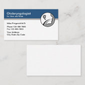 Otolaryngologe Ohrnasen-Throat Doktor Moderne Visitenkarte (Vorne/Hinten)