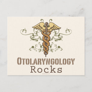 Otolaryngologie Rocks Caduceus Postcard Postkarte