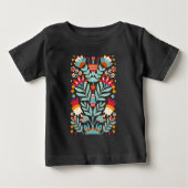 Otomi-Blume-Muster mexikanische Blumenart Baby T-shirt (Vorderseite)