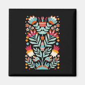 Otomi-Blume-Muster mexikanische Blumenart Magnet (Vorne)