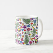 Otomi Blumengekritzel-Tasse Kaffeetasse (VorderseiteRechts)