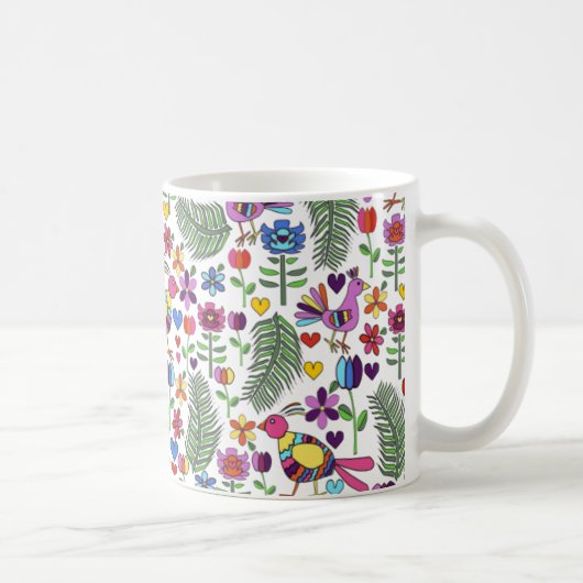Otomi Blumengekritzel-Tasse Kaffeetasse (Rechts)
