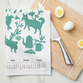 Otomi Geschirrtuch mit 2014 Japaner-Kalender 2 (Viertel Falte)