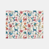 Otomi-Inspiriertes Design Fleecedecke (Vorderseite (Horizontal))