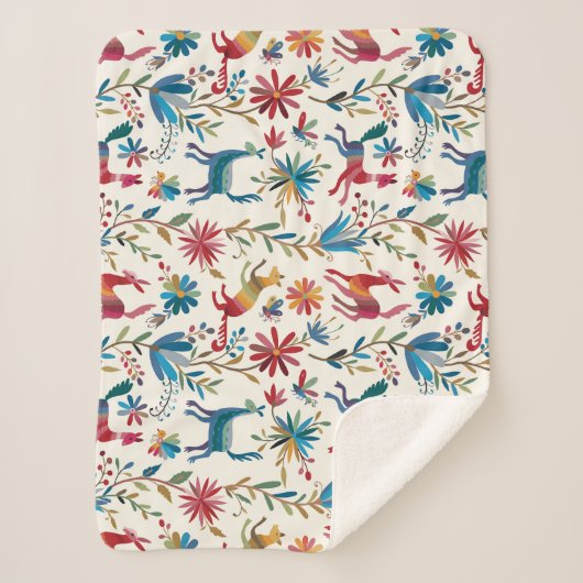 Otomi-Inspiriertes Design Sherpadecke (Vorderseite)