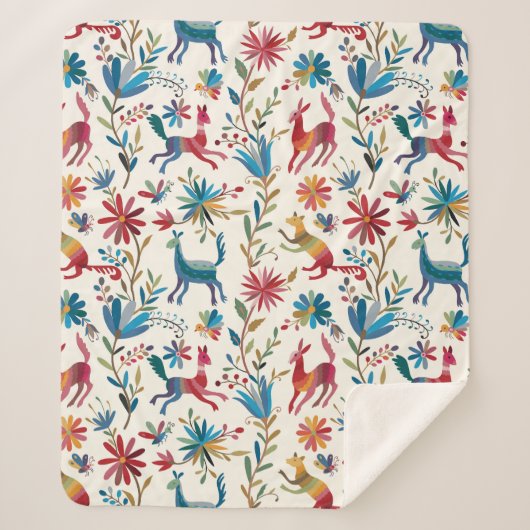 Otomi-Inspiriertes Design Sherpadecke (Vorderseite)