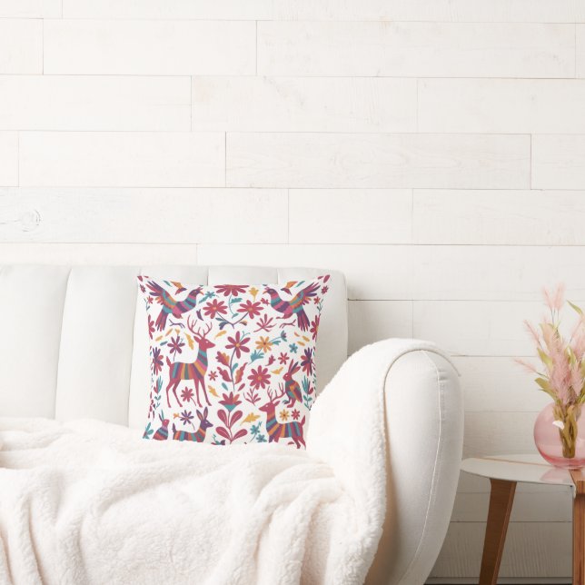 Otomi Mexican Decorative Throw Pillow  Kissen (Liege)