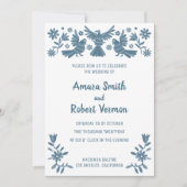 Otomi, MEXIKA, BLAU, BLUME, VÖGELANKÜNDIGUNG Ankündigung (Vorderseite)