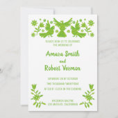 OTOMI, MEXIKA, GRÜNE, BLUME UND VÖGEL ANKÜNDIGUNG (Vorderseite)