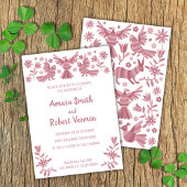 Otomi, MEXIKA, PINK, BLUME, VÖGELANKÜNDIGUNG Ankündigung