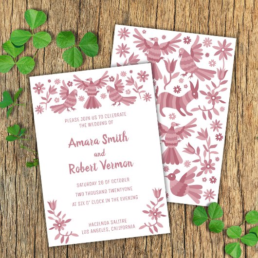 Otomi, MEXIKA, PINK, BLUME, VÖGELANKÜNDIGUNG Ankündigung