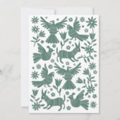 Otomi, MEXIKAN, GRÜNE, BLUME, VÖGELANKÜNDIGUNG Ankündigung (Rückseite)