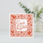 Otomí Tenango Talavera Save the Date Einladung (Stehend Vorderseite)