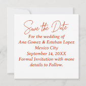 Otomí Tenango Talavera Save the Date Einladung (Rückseite)