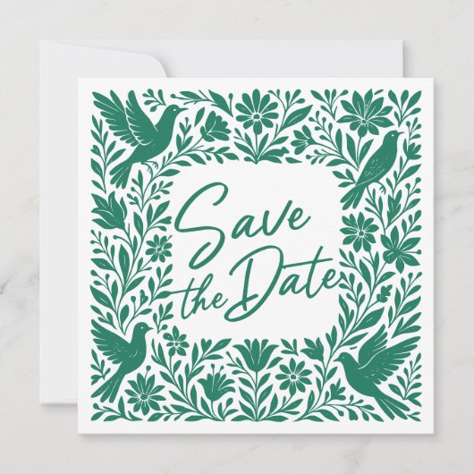Otomí Tenango Talavera Save the Date Einladung (Vorderseite)