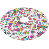 Otomi Tree Skirt Polyester Weihnachtsbaumdecke (Schrägansicht)