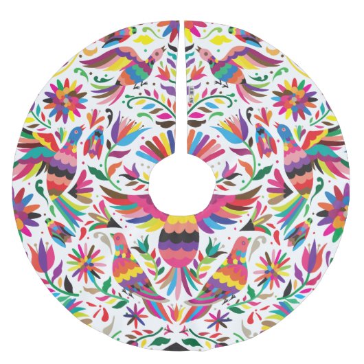 Otomi Tree Skirt Polyester Weihnachtsbaumdecke (Vorderseite)
