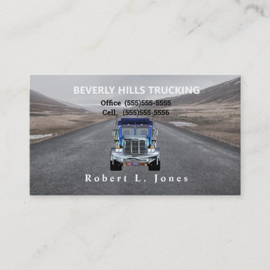 OTR Truckers Business Card Visitenkarte (Vorderseite)