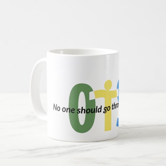 OTS-Tasse, das sollte niemand alleine durchgehen Kaffeetasse (Vorderseite Links)