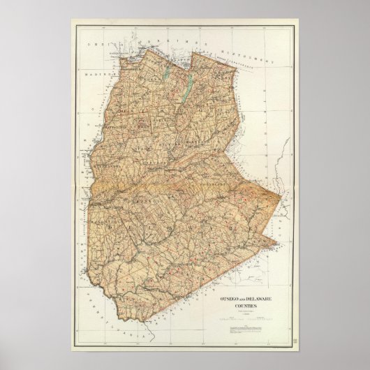 Otsego, Delaware-Landkreis Poster (Vorne)