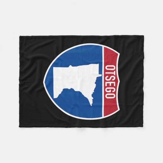 Otsego Minnesota Map Highway Interstate Sign Souve Fleecedecke (Vorderseite (Horizontal))