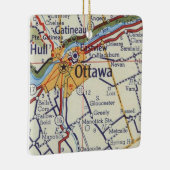Ottawa auf Vintager Karte Keramikornament (Rechts)