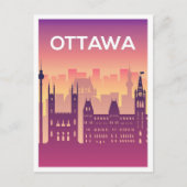 Ottawa Canada Art Travel Illustration Postkarte (Vorderseite)