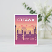 Ottawa Canada Art Travel Illustration Postkarte (Stehend Vorderseite)
