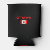 Ottawa Canada Canadian Flag Dark Color Dosenkühler (Vorderseite)