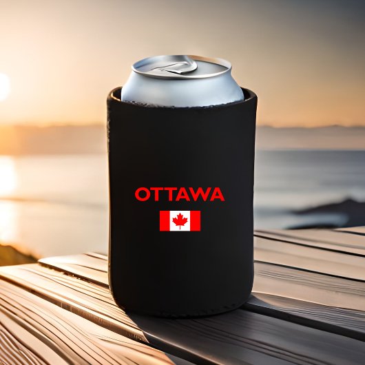 Ottawa Canada Canadian Flag Dark Color Dosenkühler