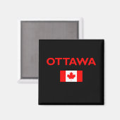 Ottawa Canada Canadian Flag Dark Color Magnet (Vorderseite/Rückseite)