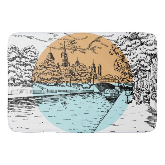 Ottawa Canada Illustration bath mattes Badematte (Vorderseite)