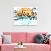 Ottawa Canada Illustration Canvas print Leinwanddruck (Insitu (Wohnzimmer))