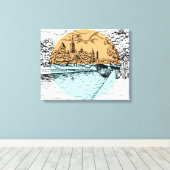 Ottawa Canada Illustration Canvas print Leinwanddruck (Insitu (Holzboden))